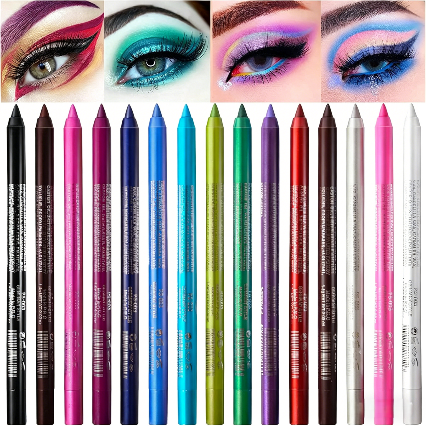 10 Color Waterproof Gel Eyeliner Set – Smudge-Proof Long Lasting Eye Makeup-EV