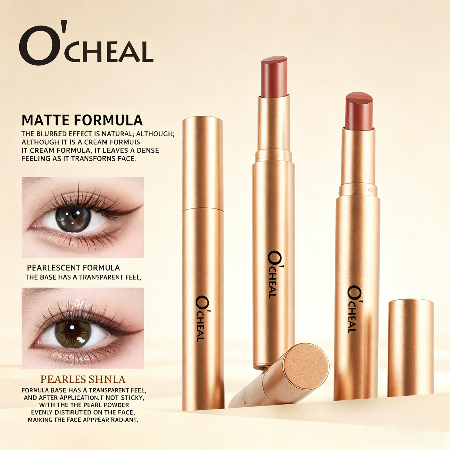 🔥3-in-1 Shimmer Eyeshadow Stick✨, One Stroke Waterproof Long Lasting Eye Makeup Stick For Beginners🎁-LP