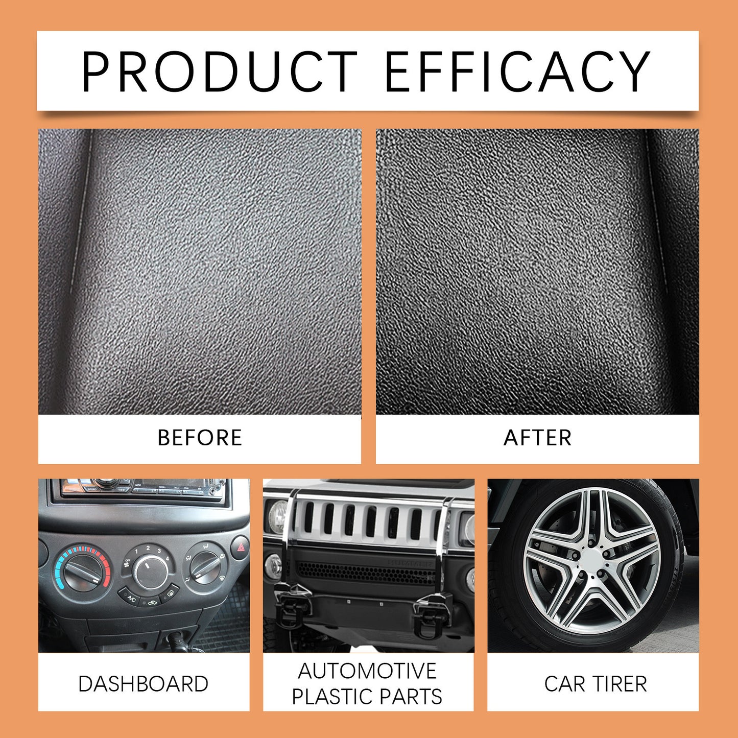 🎁All-in-One Auto Restorer for Trim, Tire & Dashboard. One Wipe Renew & Long Last Protection-EQ