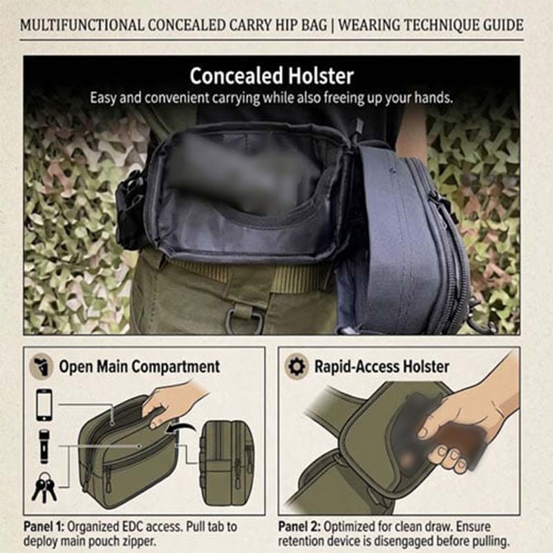 ⚡Hot Sales 49% OFF🔥Multifunctional Concealed Carry Hip Bag with Rapid-Access Holster-EV1