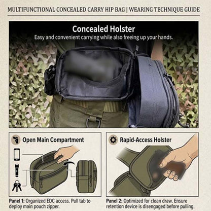 ⚡Hot Sales 49% OFF🔥Multifunctional Concealed Carry Hip Bag with Rapid-Access Holster-EV1
