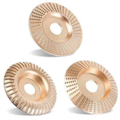 🪵 Heavy-Duty Wood Carving Disc | 3-Style Shaping Wheel | Fits 4" Angle Grinder | Alloy Steel DIY Woodworking Tool ⚙️✨-&F