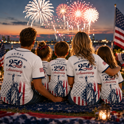 250th Anniversary Baseball Jersey Shirt, 1776-2026 Patriotic USA Jersey-EV