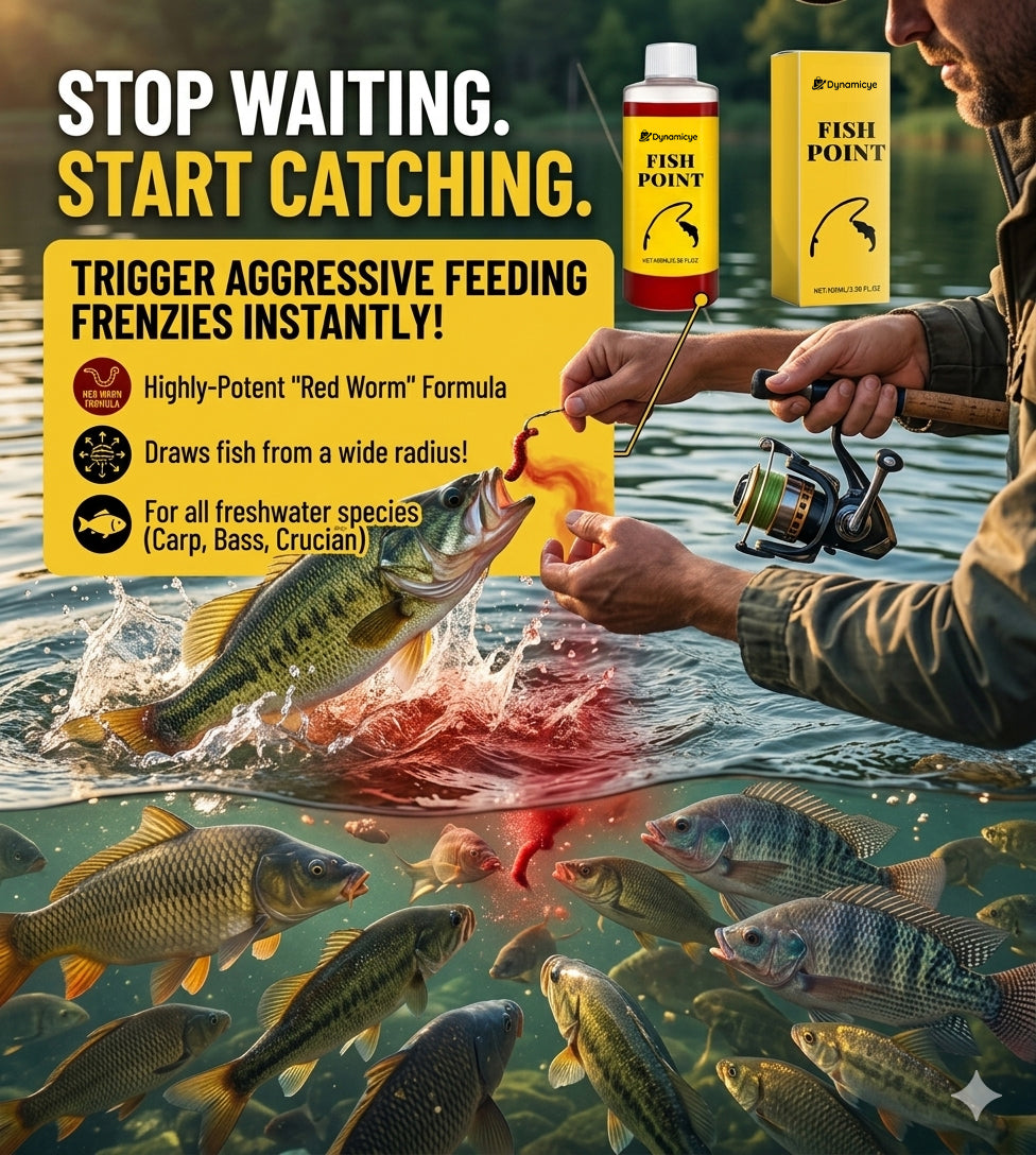 Concentrated Fish Attractant Liquid – Fast-Acting Red Worm Bait Additive for Freshwater Fishing, Enhances Scent & Improves Bite Response -EV