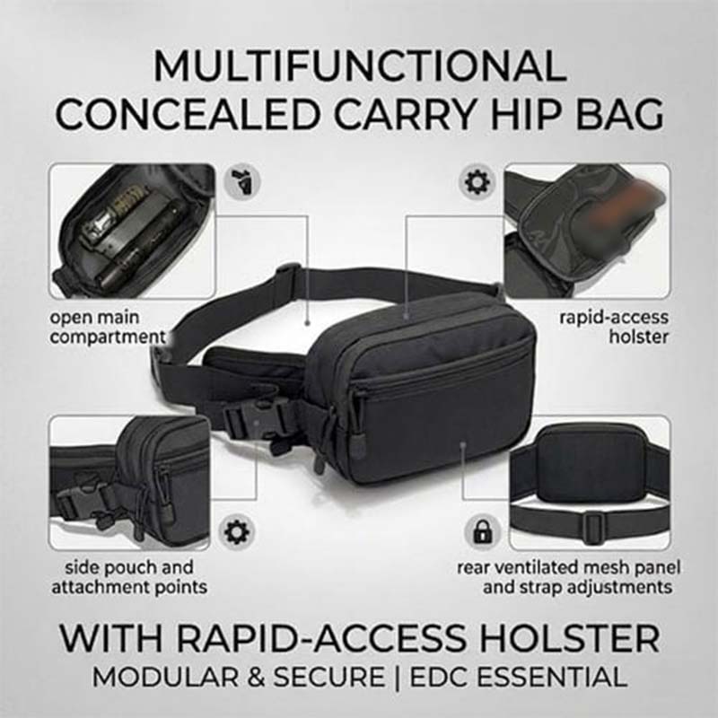 ⚡Hot Sales 49% OFF🔥Multifunctional Concealed Carry Hip Bag with Rapid-Access Holster-EV1
