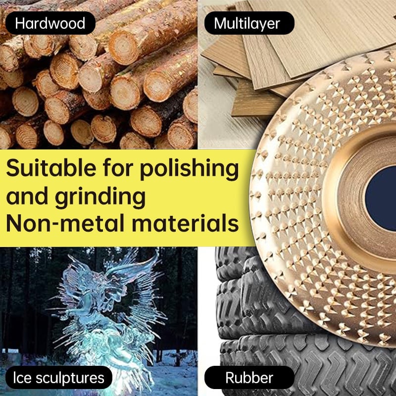 🪵 Heavy-Duty Wood Carving Disc | 3-Style Shaping Wheel | Fits 4" Angle Grinder | Alloy Steel DIY Woodworking Tool ⚙️✨-&F