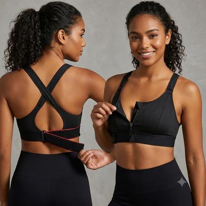 🔥Ultimate High-Impact Front-Zip Sports Bra – Maximum Support, Zero Stress-LP