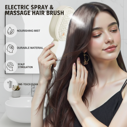🏆2026 Hot Picks-3-in-1 Electric Spray Massage Hairbrush | Anti-Thinning Care -EV