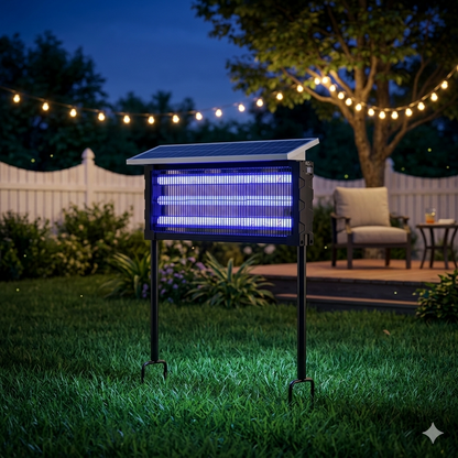 ⚡ Solar Powered Bug Zapper Outdoor | Auto Dusk-to-Dawn | Dual High Voltage Grid | IPX6 Waterproof | 99.9% Mosquito Killing Rate ☀️🛡️-&F