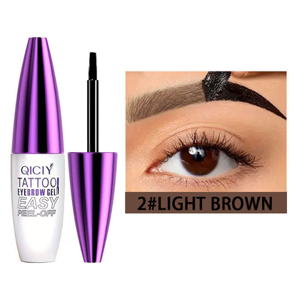 💜 5-Day Peel-Off Tattoo Eyebrow Gel | Semi-Permanent Brow Tint | Waterproof Long-Lasting | 4 Shades | Easy DIY Brow Makeup ✨-&F