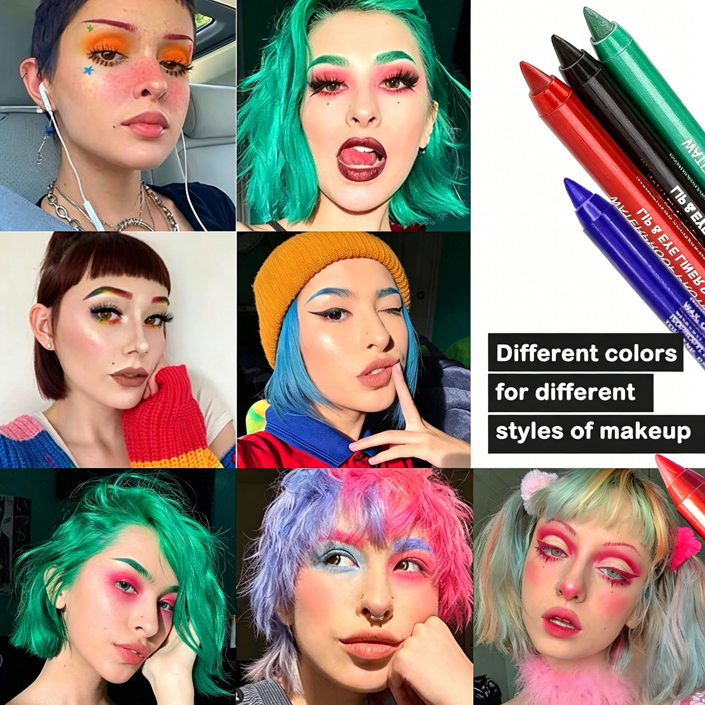 10 Color Waterproof Gel Eyeliner Set – Smudge-Proof Long Lasting Eye Makeup-EV