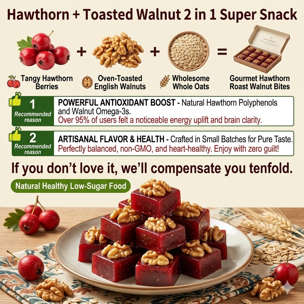 🧠✨Antioxidant Superfood Snack: Oven-Roasted Walnuts with Natural Hawthorn Berry-EV1