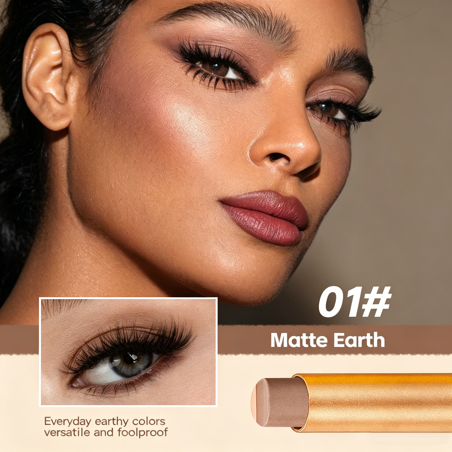 🔥3-in-1 Shimmer Eyeshadow Stick✨, One Stroke Waterproof Long Lasting Eye Makeup Stick For Beginners🎁-LP