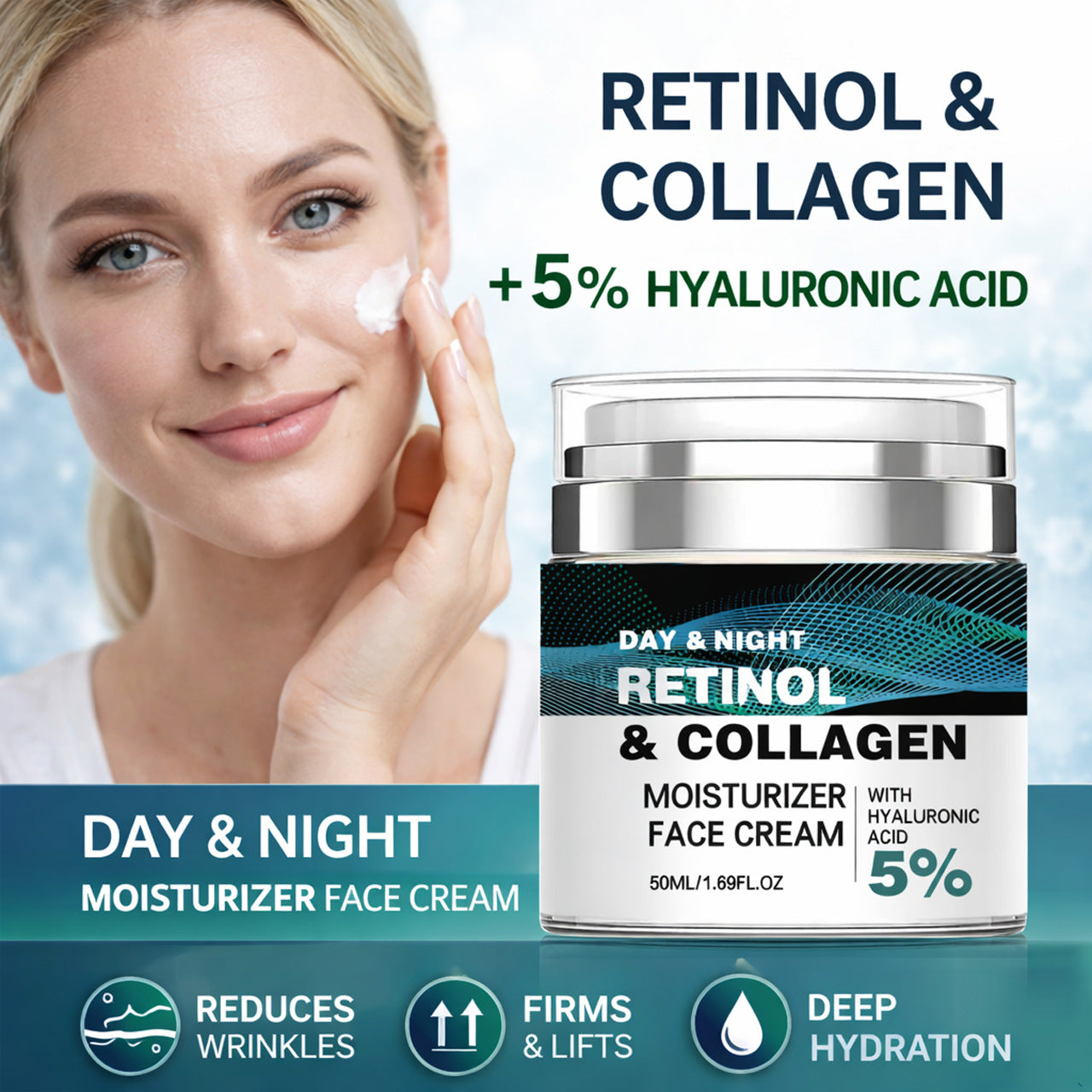 💎Age-Defying Retinol + Collagen Face Cream | 5% Advanced Anti-Aging Formula to Lift, Firm & Erase Wrinkles🎁-BP