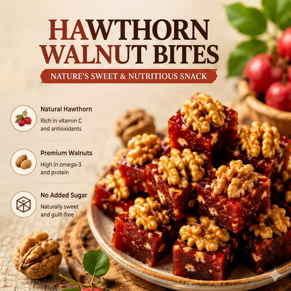 🧠✨Antioxidant Superfood Snack: Oven-Roasted Walnuts with Natural Hawthorn Berry-EV1