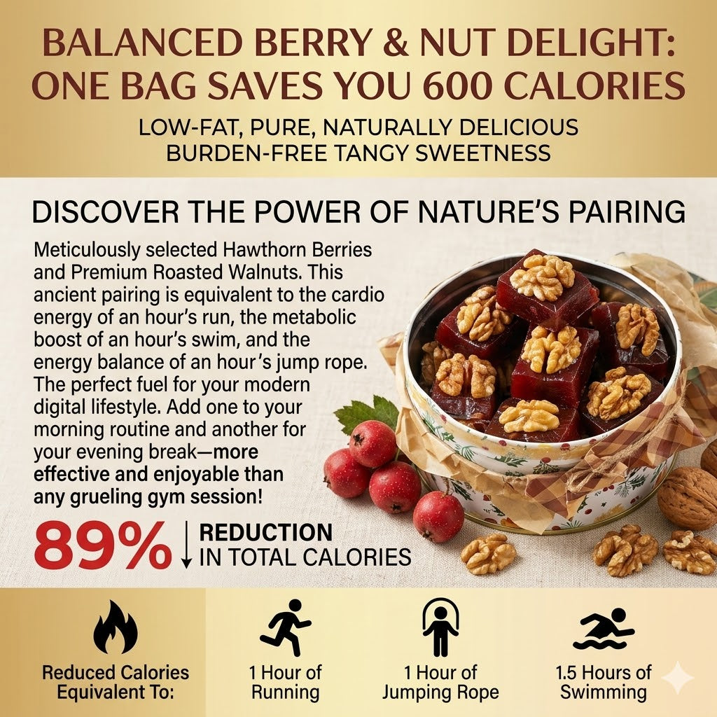 🧠✨Antioxidant Superfood Snack: Oven-Roasted Walnuts with Natural Hawthorn Berry-EV1