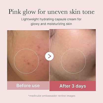 🏆 Medicube Capsule Cream - Double Hydration💦 & Anti-Aging Gel Moisturizer for All Skin Types ⏳| Hyaluronic Acid(PDRN, HA, Vit C, TXA)-LP