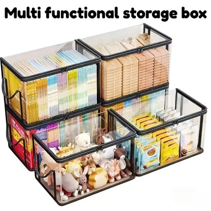 🔥Hot Sale 50% 0FF🔥Clear Flip-Top Storage Box | Space Saving Organizer for Books, Clothes & Home Essentials-EV