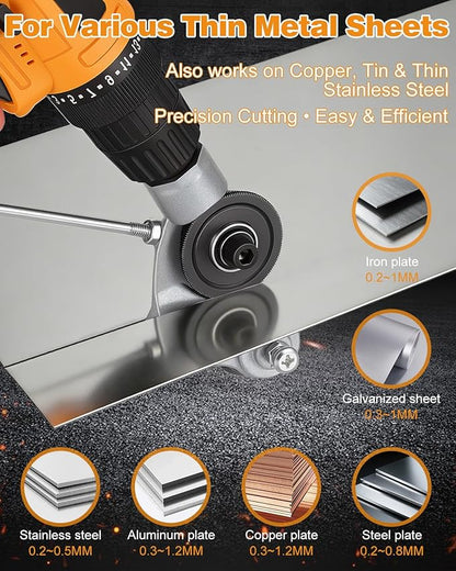 🔥Upgrade Your Drill in Seconds – High-Efficiency Metal Shears for Faster, Cleaner Cuts💎 -BP