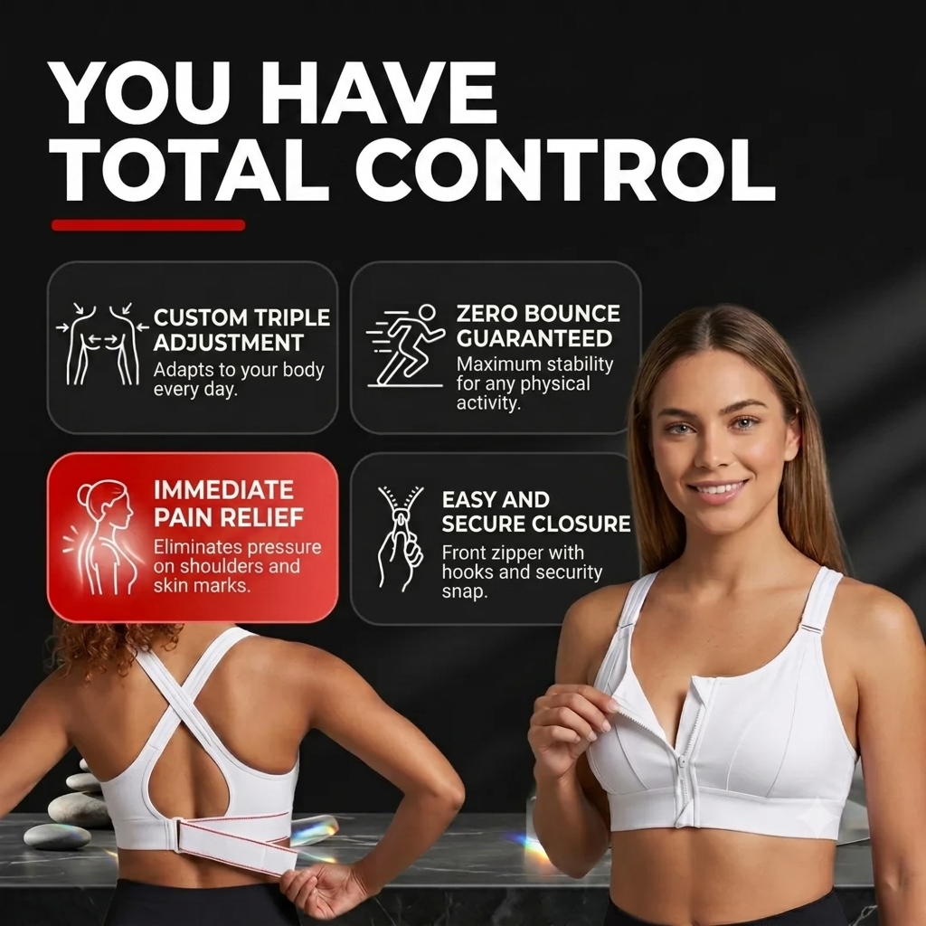 🔥Ultimate High-Impact Front-Zip Sports Bra – Maximum Support, Zero Stress-LP