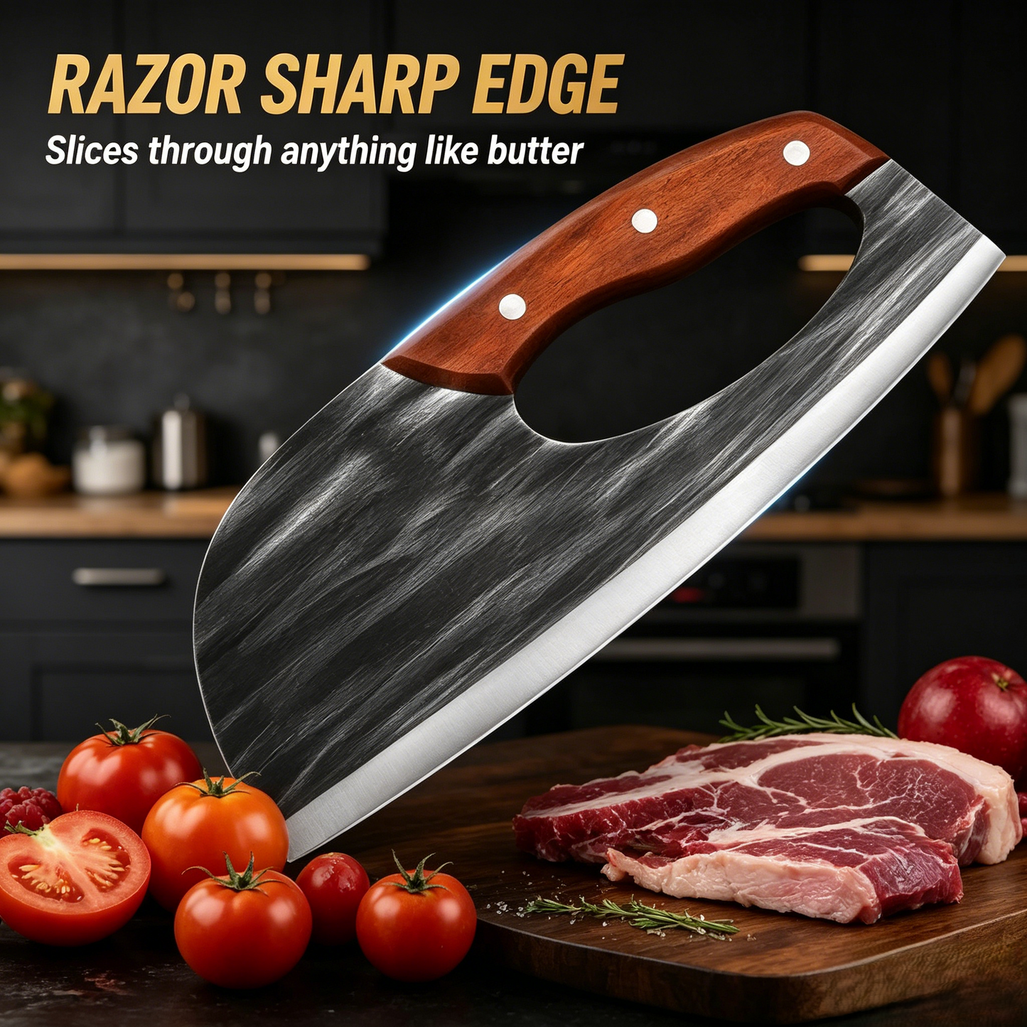 🔥The Ridgeback Forged Cleaver：The Ergonomic Knife Built for Real Cooking-EV