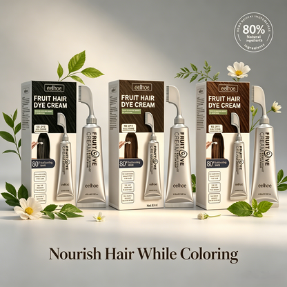 🏆Botanical-Infused Hair Color Cream🌿Gentle, Damage-Free & Long-Lasting Gray Coverage-EQ