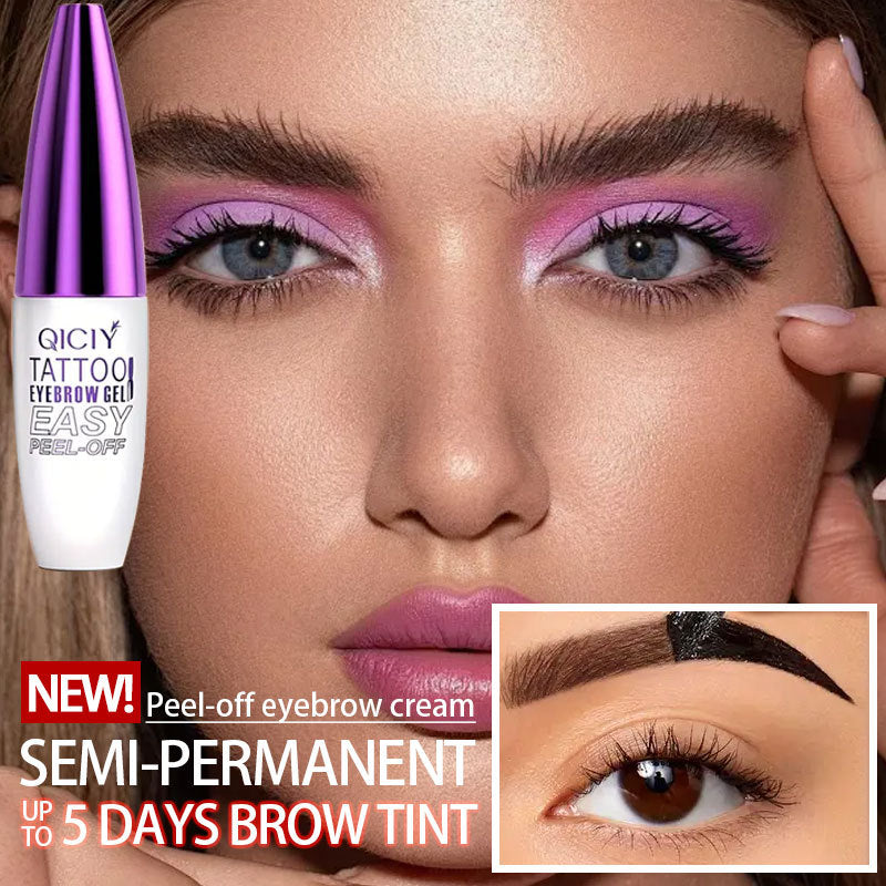 💜 5-Day Peel-Off Tattoo Eyebrow Gel | Semi-Permanent Brow Tint | Waterproof Long-Lasting | 4 Shades | Easy DIY Brow Makeup ✨-&F