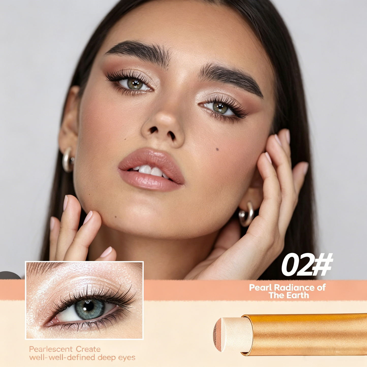 🔥3-in-1 Shimmer Eyeshadow Stick✨, One Stroke Waterproof Long Lasting Eye Makeup Stick For Beginners🎁-LP