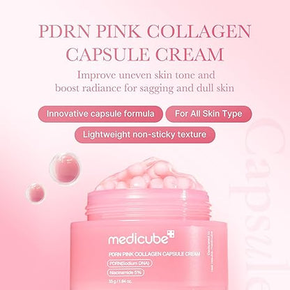 🏆 Medicube Capsule Cream - Double Hydration💦 & Anti-Aging Gel Moisturizer for All Skin Types ⏳| Hyaluronic Acid(PDRN, HA, Vit C, TXA)-LP