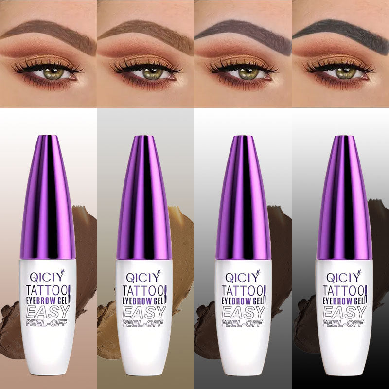 💜 5-Day Peel-Off Tattoo Eyebrow Gel | Semi-Permanent Brow Tint | Waterproof Long-Lasting | 4 Shades | Easy DIY Brow Makeup ✨-&F