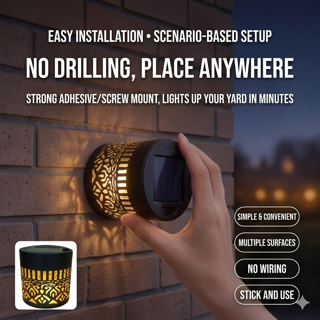 🌟 Make Your Garden Shine After Sunset ✨  Wireless Solar Garden Lights – Instantly Create a Warm & Beautiful Outdoor Atmosphere-&F