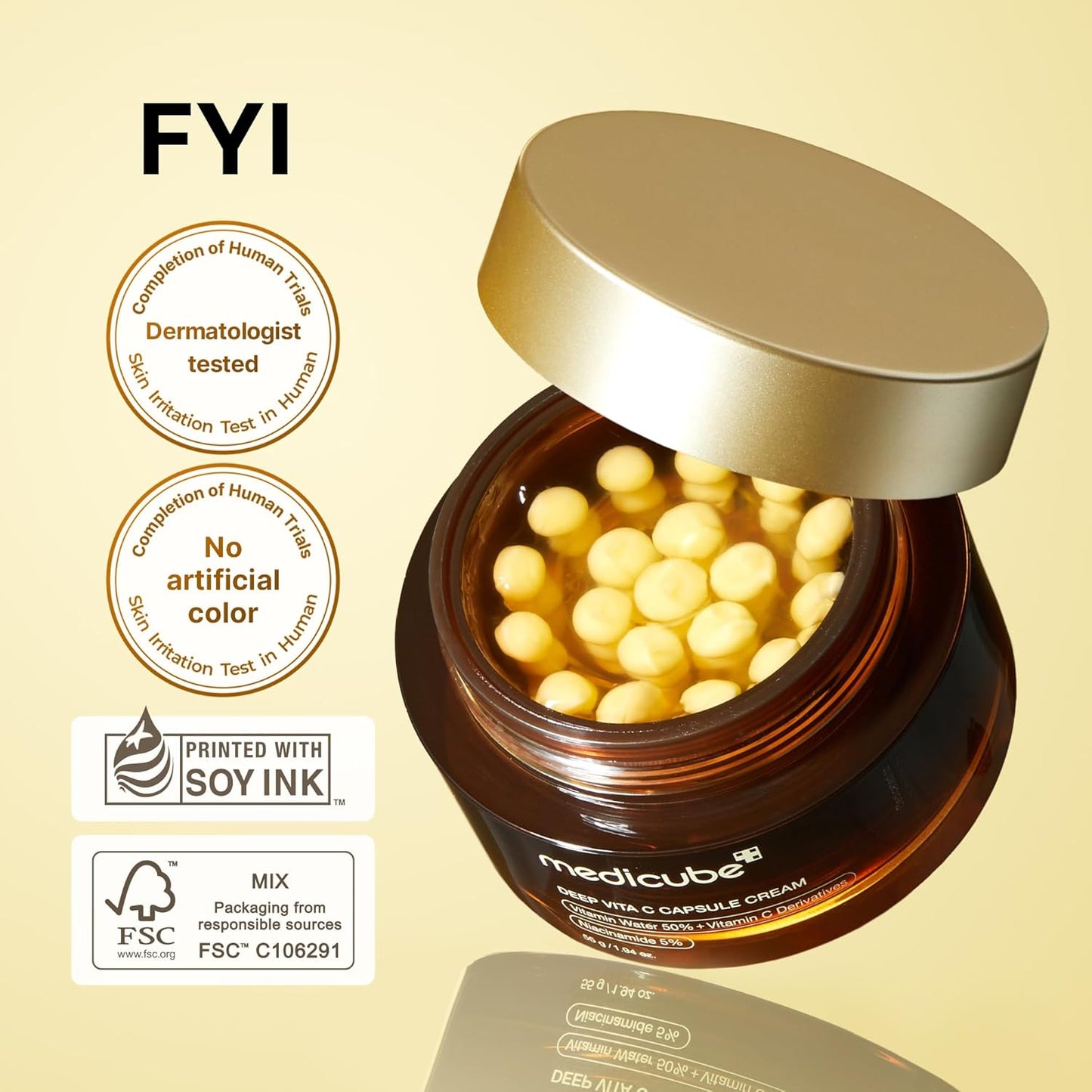 🏆 Medicube Capsule Cream - Double Hydration💦 & Anti-Aging Gel Moisturizer for All Skin Types ⏳| Hyaluronic Acid(PDRN, HA, Vit C, TXA)-LP