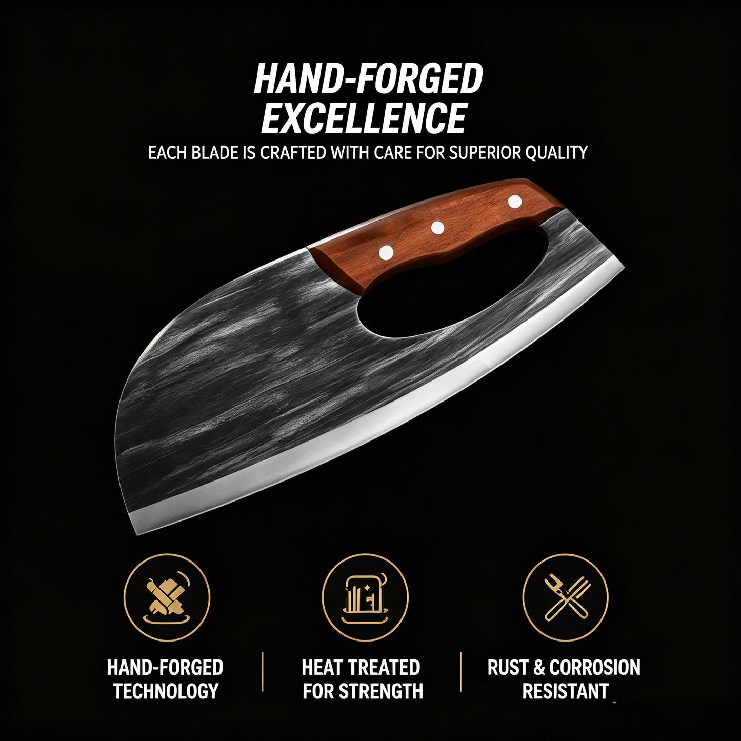 🔥The Ridgeback Forged Cleaver：The Ergonomic Knife Built for Real Cooking-EV