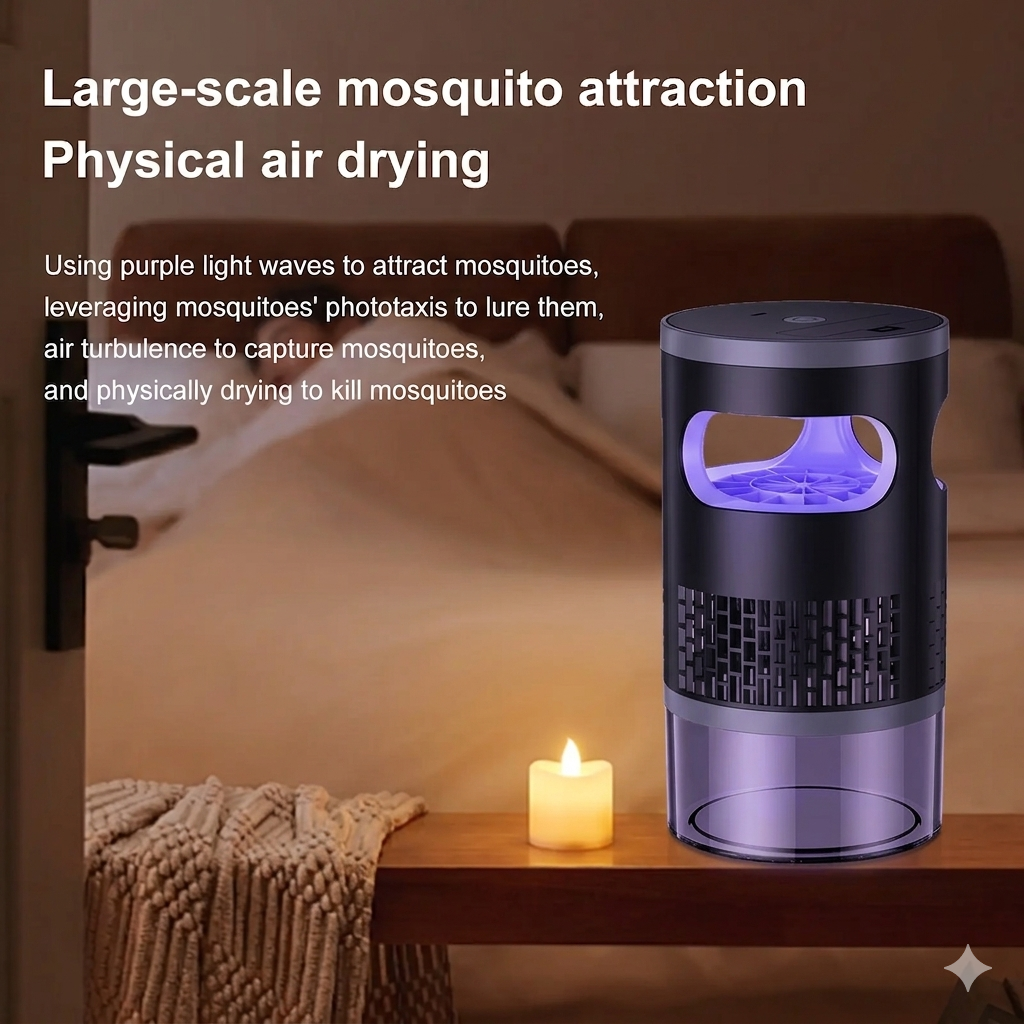 🔥Indoor Insect Trap with Light and Suction Non Zapper Flying Bug Catcher for Mosquitoes Fruit Flies Gnats and Moths for Home Use🎁-JKL