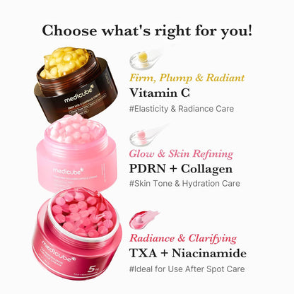🏆 Medicube Capsule Cream - Double Hydration💦 & Anti-Aging Gel Moisturizer for All Skin Types ⏳| Hyaluronic Acid(PDRN, HA, Vit C, TXA)-LP