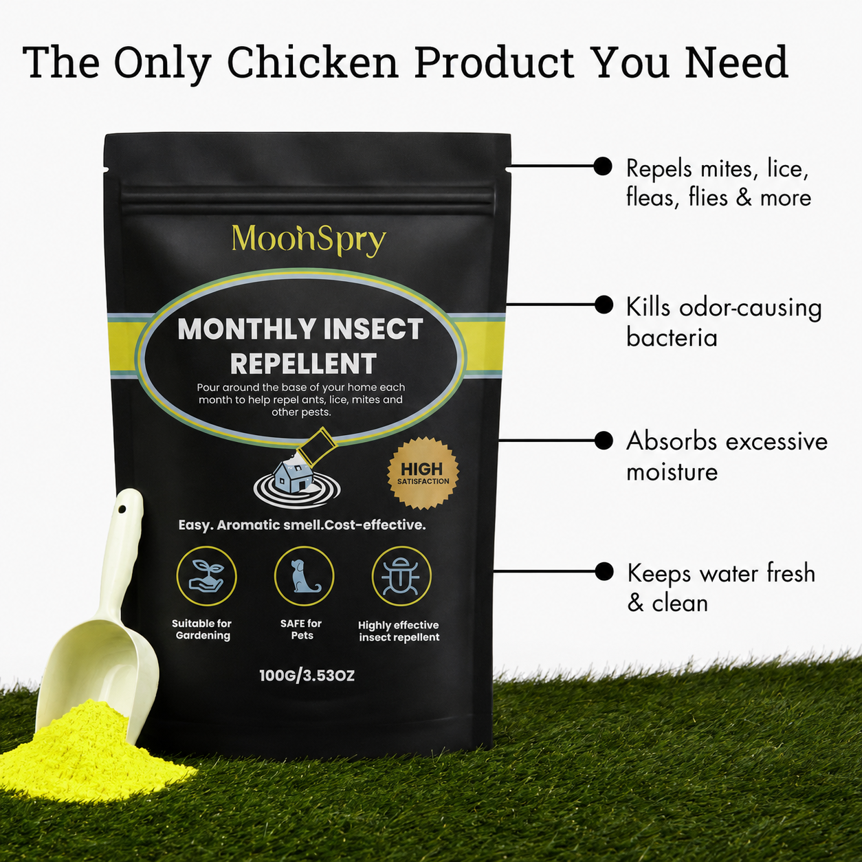 🌱Multi-Purpose Pet Friendly Pest Control & Deodorizer for Home, Garden, Yard & Chicken Coop Protect Homes And Other Buildings Protect Yards From Ticks💚-BP