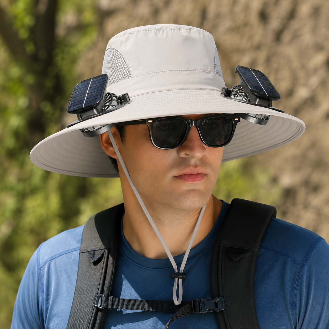 🔥Outdoor Cooling Fan Hat 🎁 Perfect Father's Day Gift-EQ