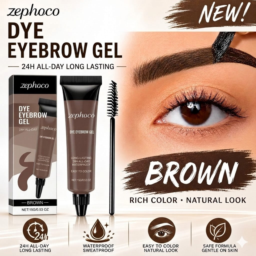 🌟🌟Three Dimensional Eyebrow Dye Cream, Brow Tint Waterproof and Sweatproof, Volumizing Long Lasting Eyebrow-EV