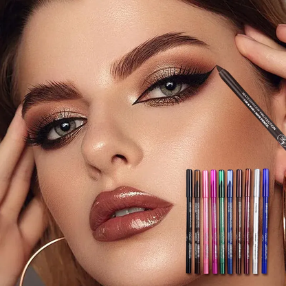 10 Color Waterproof Gel Eyeliner Set – Smudge-Proof Long Lasting Eye Makeup-EV