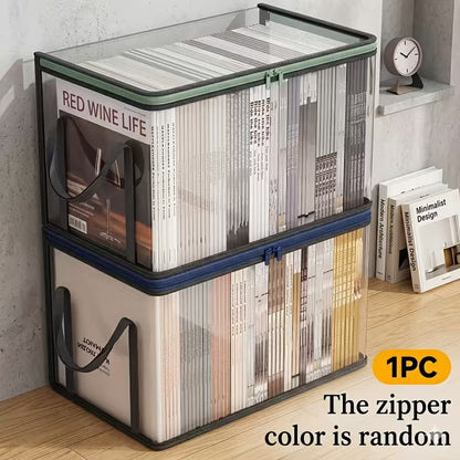 🔥Hot Sale 50% 0FF🔥Clear Flip-Top Storage Box | Space Saving Organizer for Books, Clothes & Home Essentials-EV
