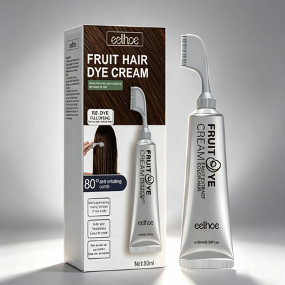 🏆Botanical-Infused Hair Color Cream🌿Gentle, Damage-Free & Long-Lasting Gray Coverage-EQ
