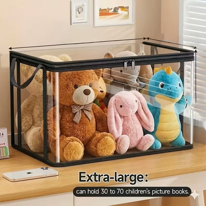 🔥Hot Sale 50% 0FF🔥Clear Flip-Top Storage Box | Space Saving Organizer for Books, Clothes & Home Essentials-EV