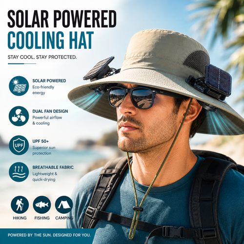 🔥Best Selling Gifts for Father's Day🎁Outdoor Cooling Fan Hat -EV