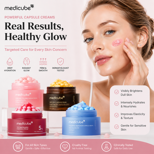 🏆 Medicube Capsule Cream - Double Hydration💦 & Anti-Aging Gel Moisturizer for All Skin Types ⏳| Hyaluronic Acid(PDRN, HA, Vit C, TXA)-LP