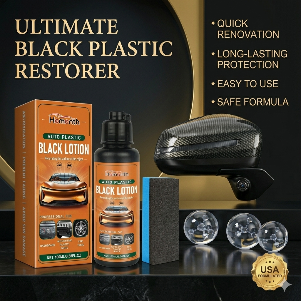 🎁All-in-One Auto Restorer for Trim, Tire & Dashboard. One Wipe Renew & Long Last Protection-EQ