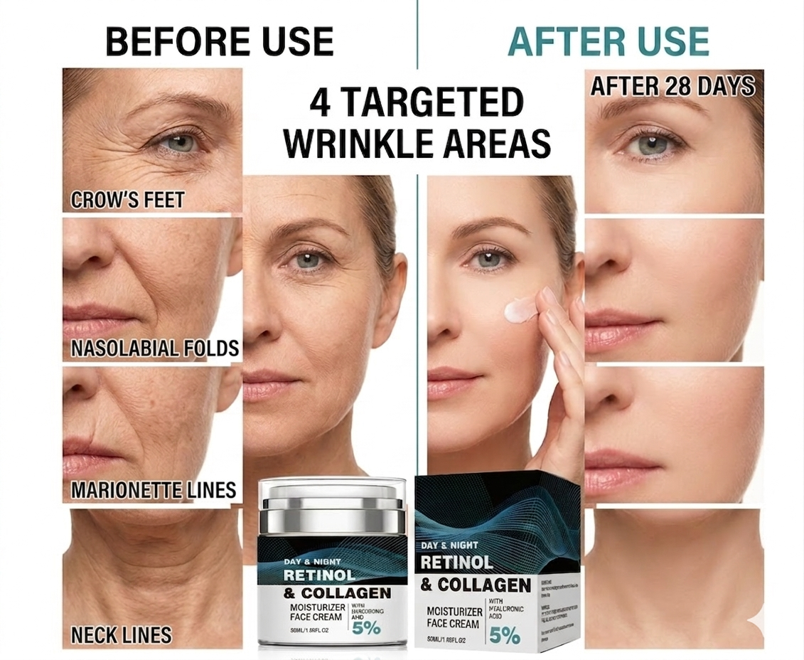 💎Age-Defying Retinol + Collagen Face Cream | 5% Advanced Anti-Aging Formula to Lift, Firm & Erase Wrinkles🎁-BP