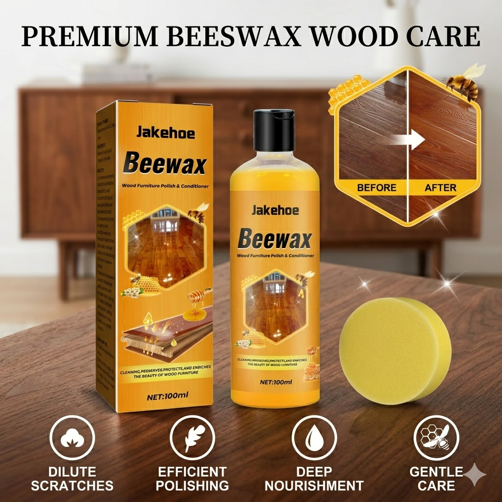 🔥🔥Hot Sale 49% OFF!!🐝Beeswax Wood Polish and Maintenance Liquid |💫Restore Shine & Protect Wooden Furniture-FO