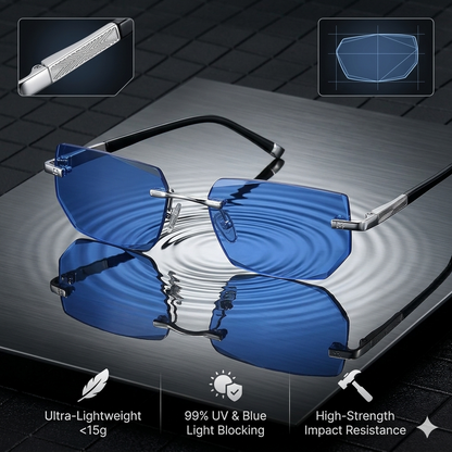 🔥Advanced Frameless Anti-Blue Light Glasses👓 | Auto-Focus Tech, Radiation Shield & UV Protection to Relieve Eye Strain-EQ