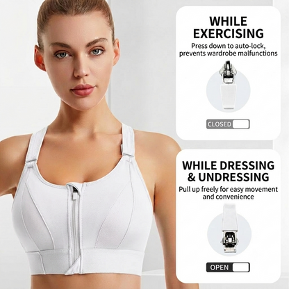 🔥Ultimate High-Impact Front-Zip Sports Bra – Maximum Support, Zero Stress-LP