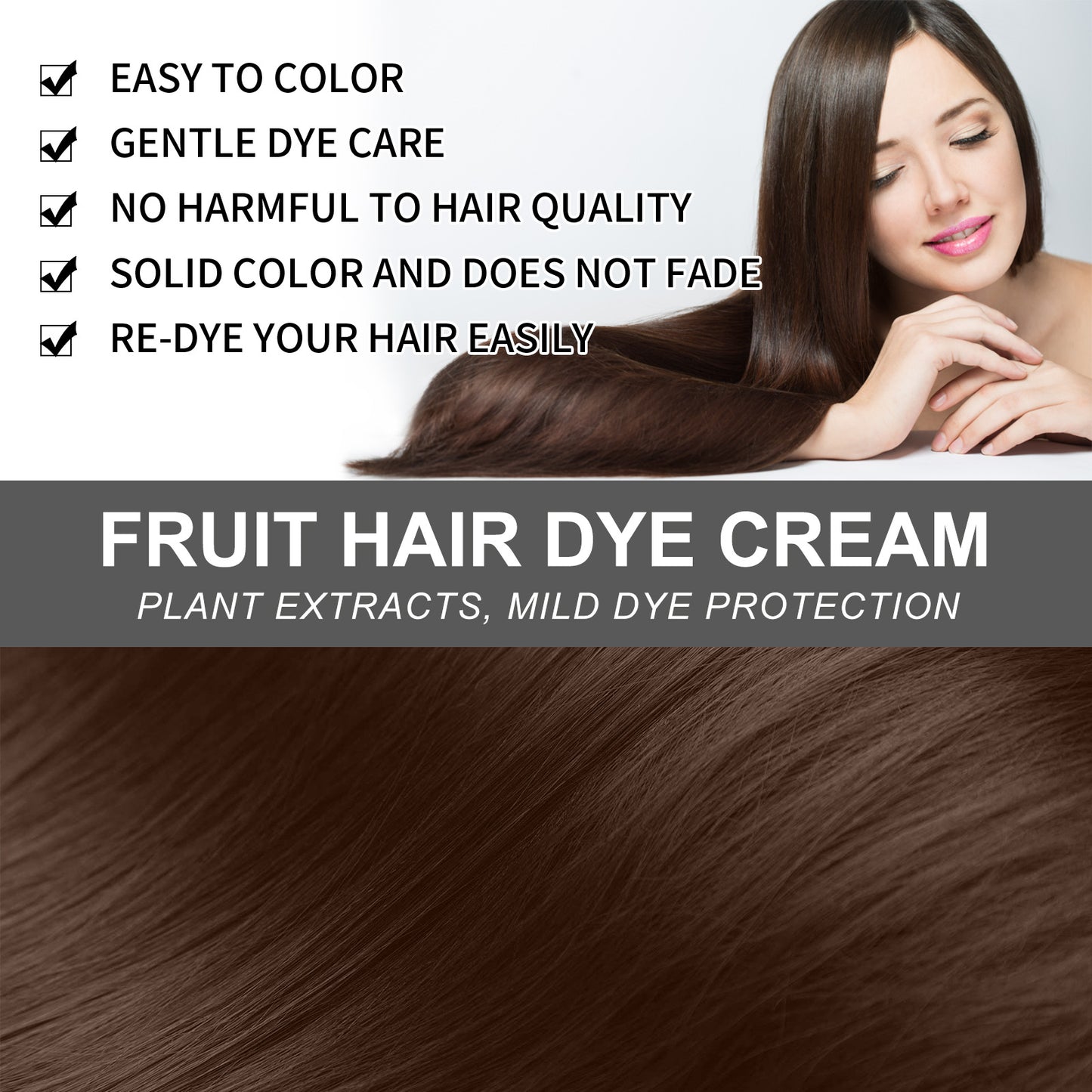 🏆Botanical-Infused Hair Color Cream🌿Gentle, Damage-Free & Long-Lasting Gray Coverage-EQ